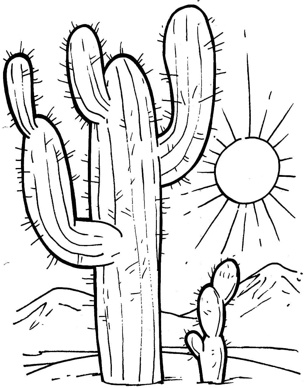 Dibujos para colorear e imprimir Cactus