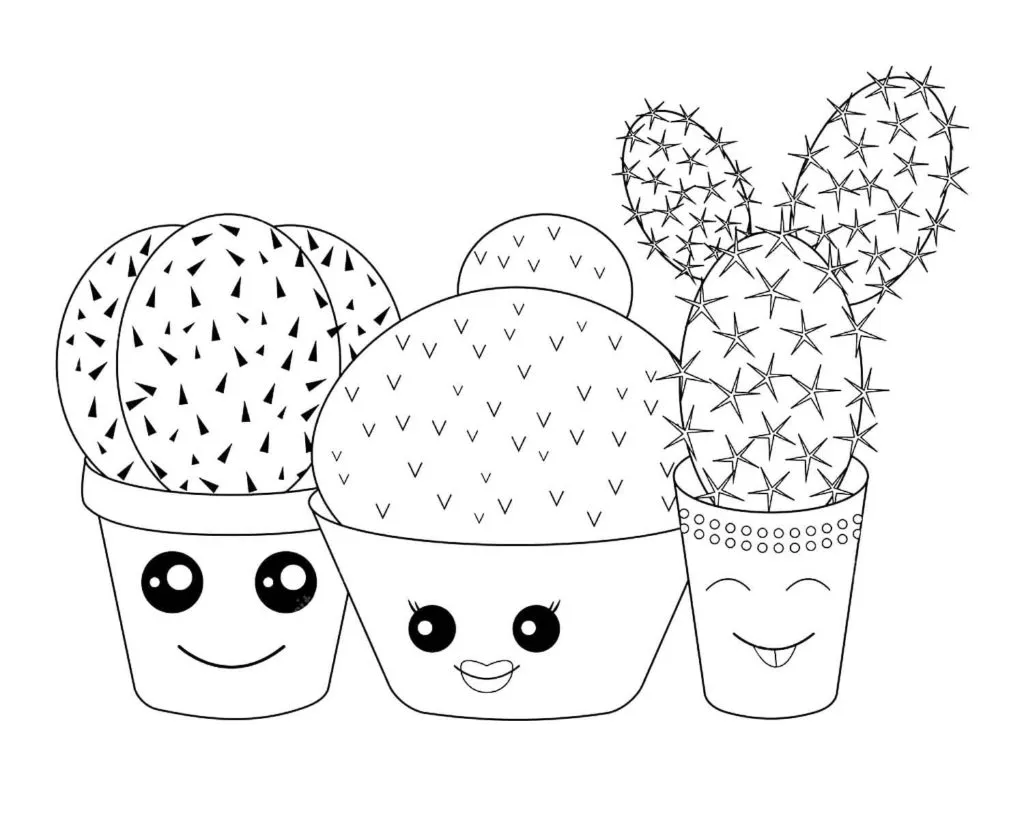 Dibujos para colorear e imprimir Cactus