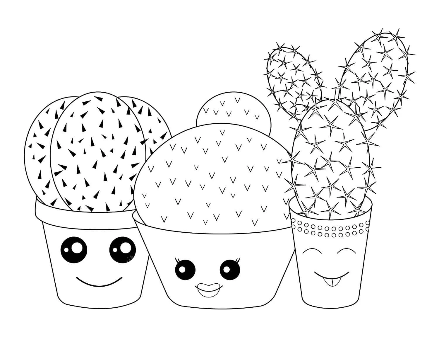 Dibujos para colorear e imprimir Cactus