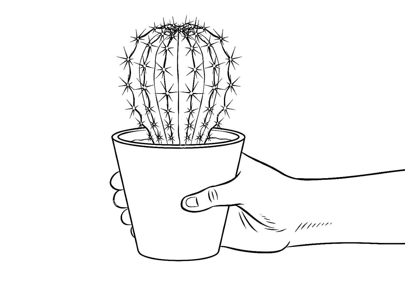 Dibujos para colorear e imprimir Cactus