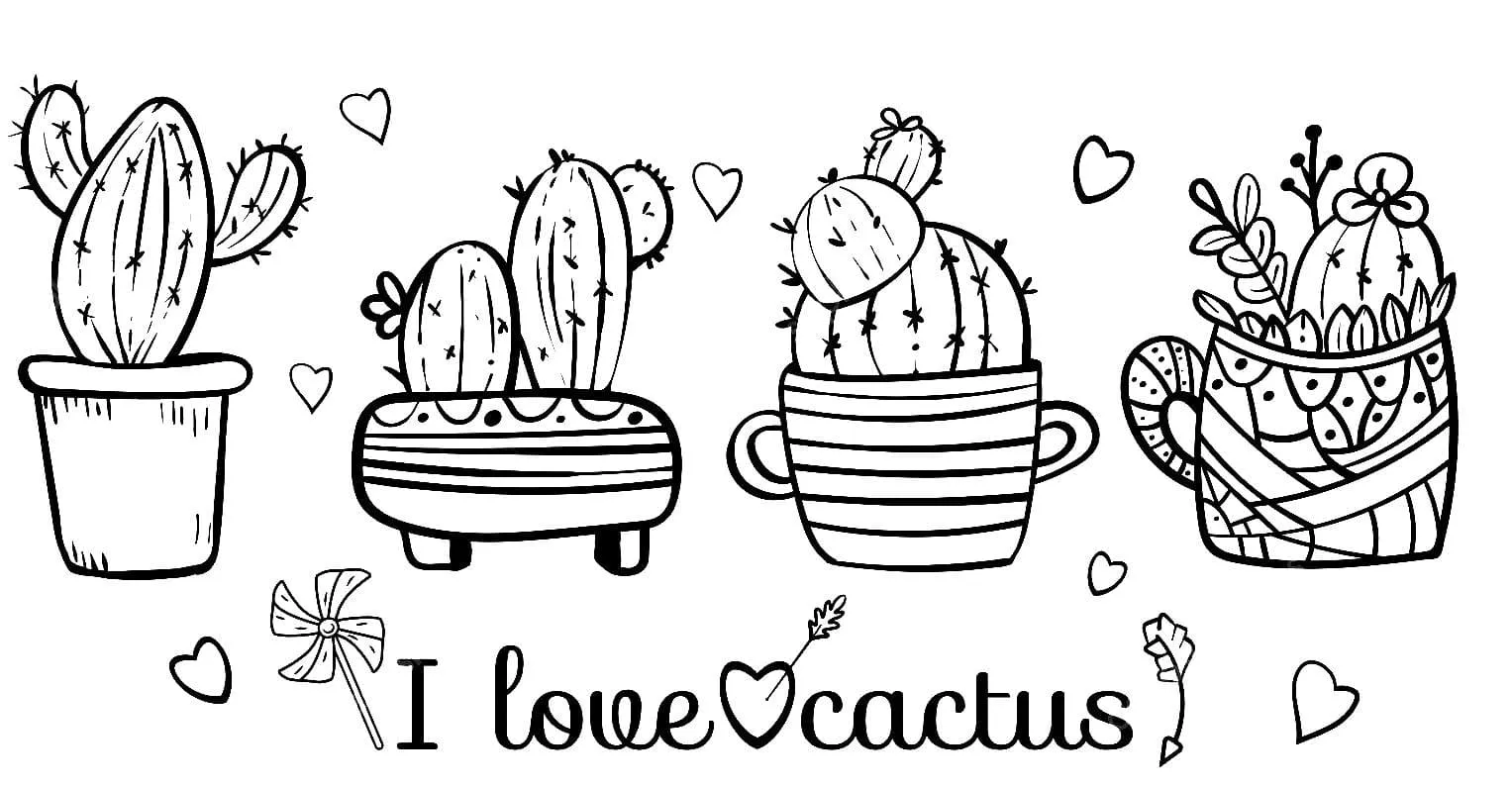 Dibujos para colorear e imprimir Cactus