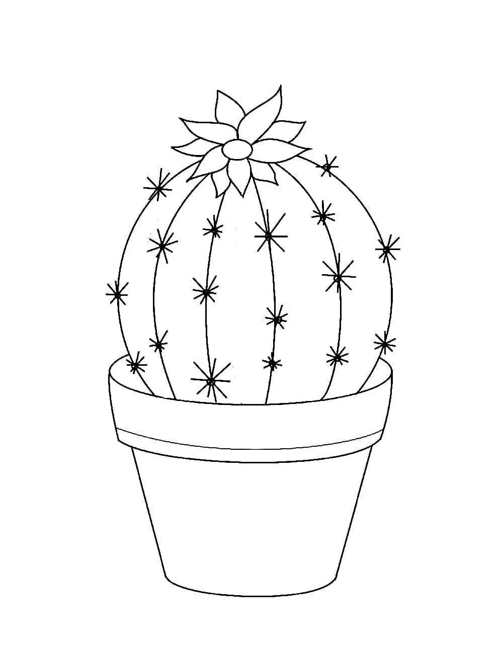 Dibujos para colorear e imprimir Cactus