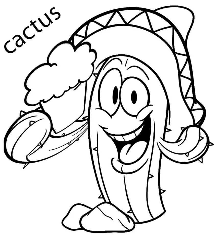 Dibujos para colorear e imprimir Cactus