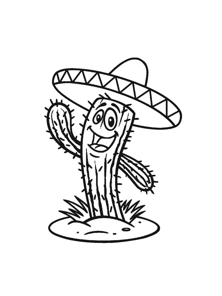 Dibujos para colorear e imprimir Cactus