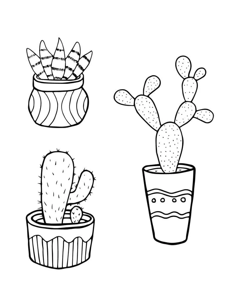 Dibujos para colorear e imprimir Cactus