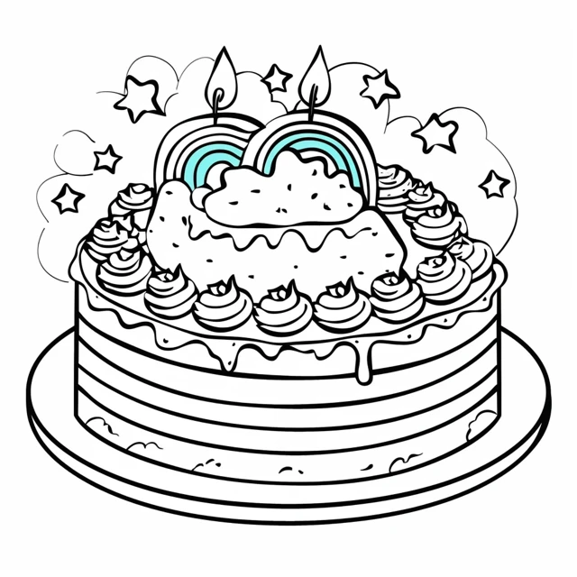 Dibujos para colorear e imprimir Cake