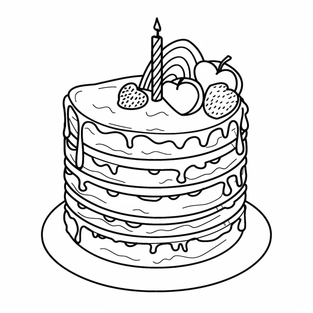 Cake coloring pages 45