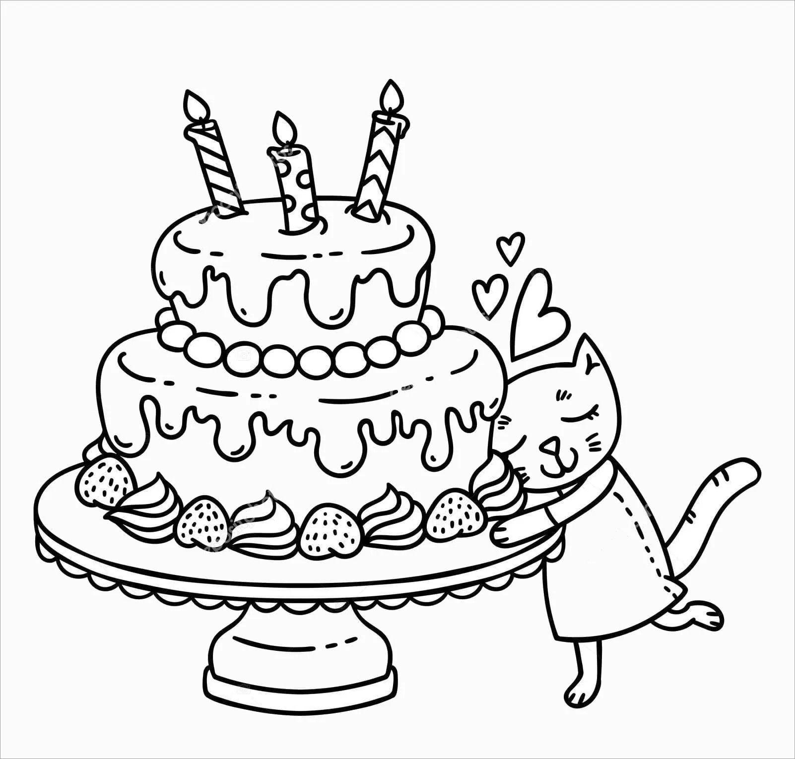 Dibujos para colorear e imprimir Cake