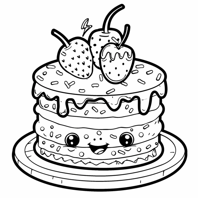 Dibujos para colorear e imprimir Cake