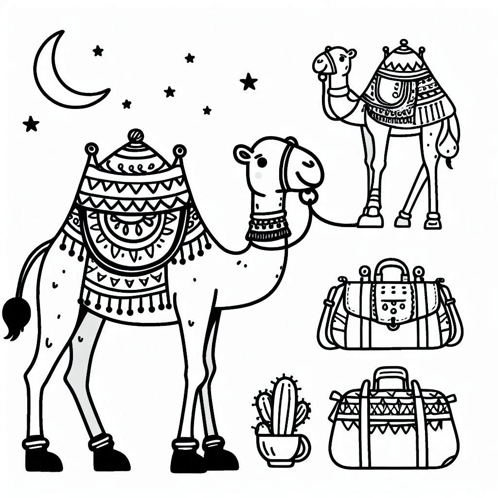 Dibujos para colorear e imprimir Camel