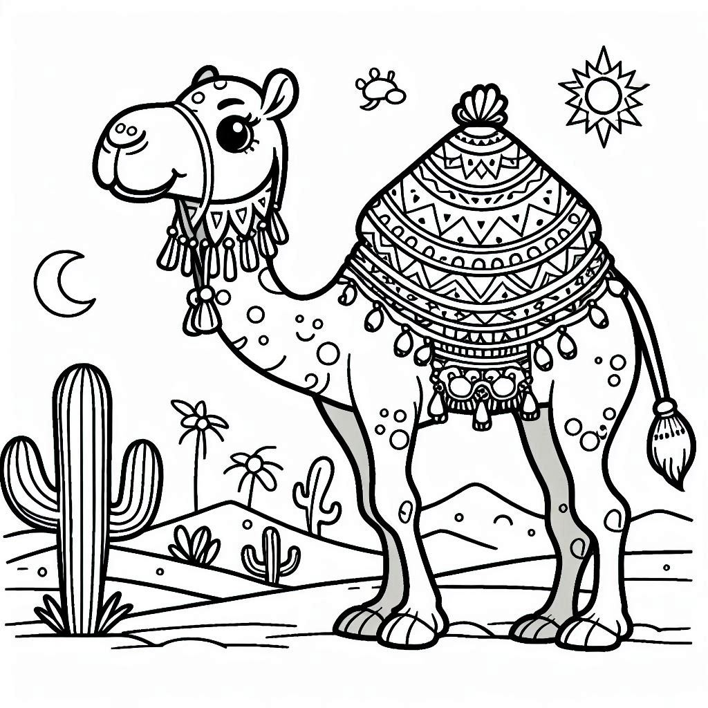 Dibujos para colorear e imprimir Camel