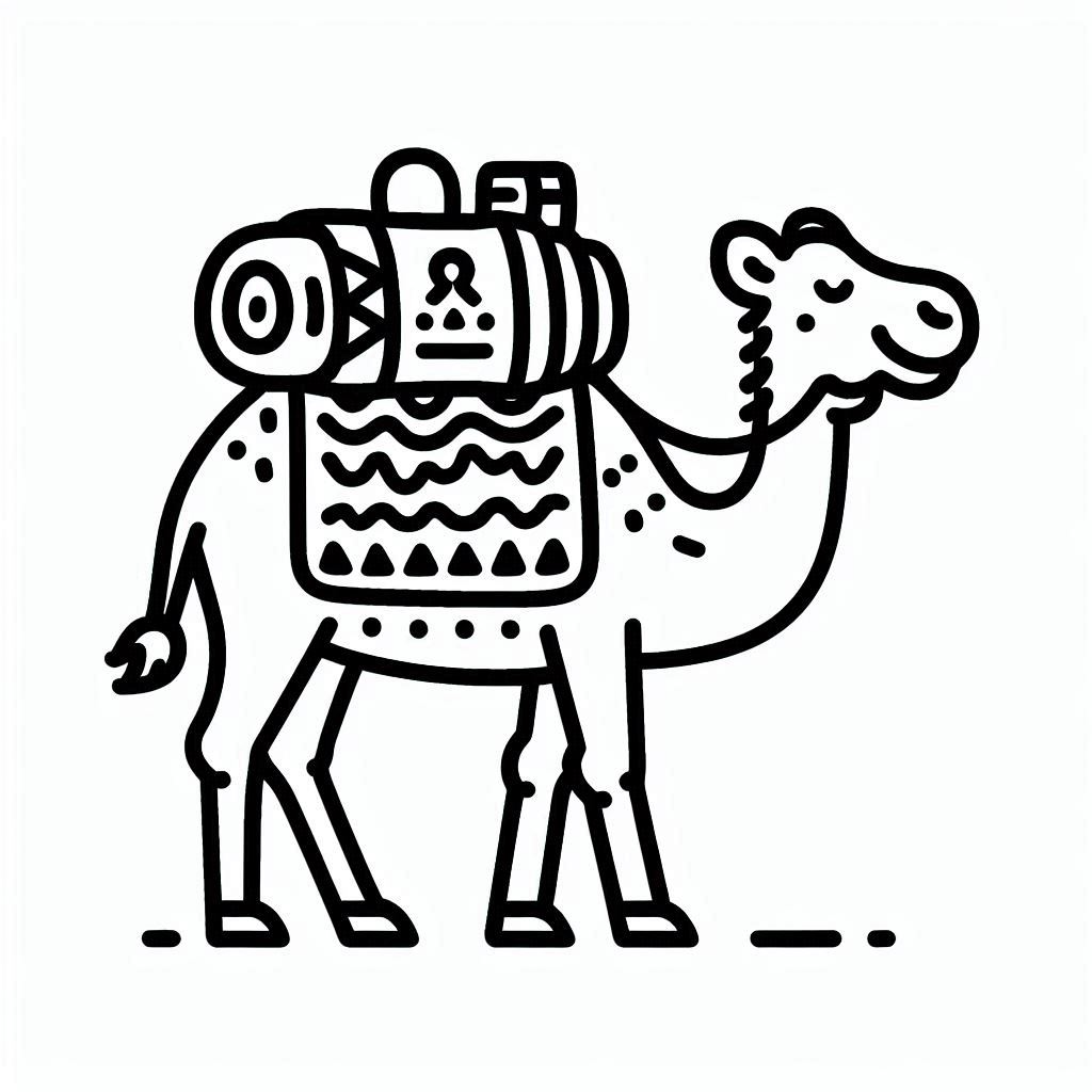 Dibujos para colorear e imprimir Camel