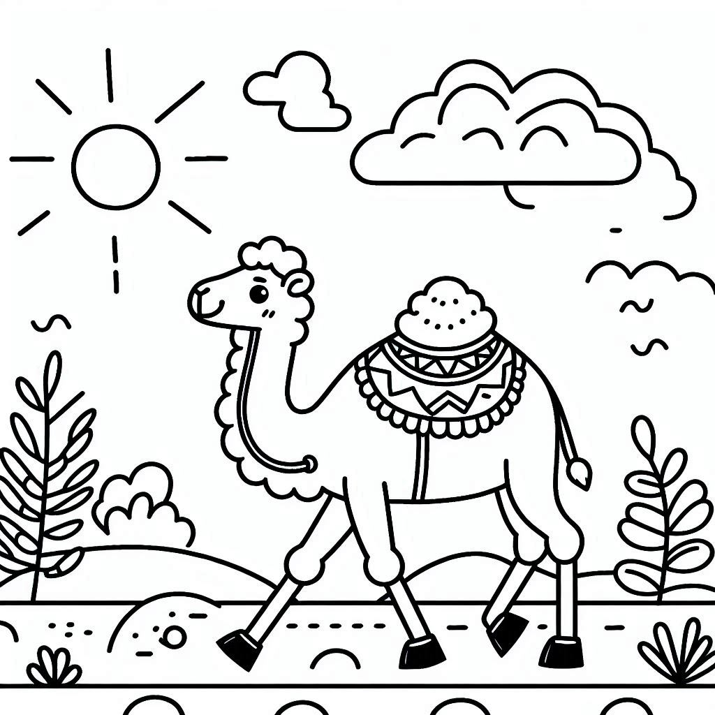 Dibujos para colorear e imprimir Camel