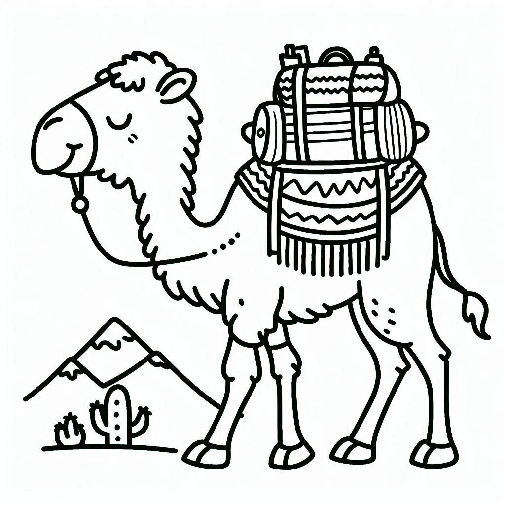 Dibujos para colorear e imprimir Camel