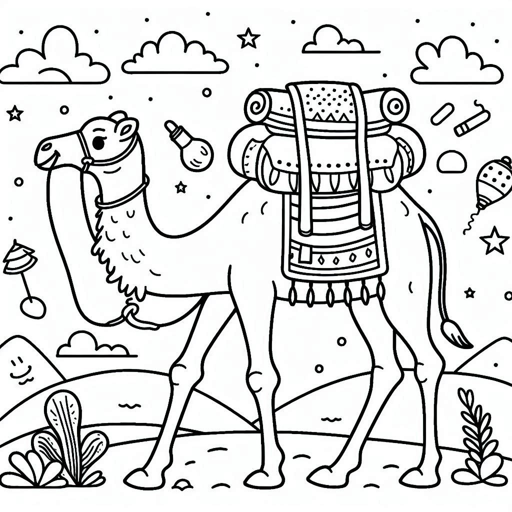 Dibujos para colorear e imprimir Camel