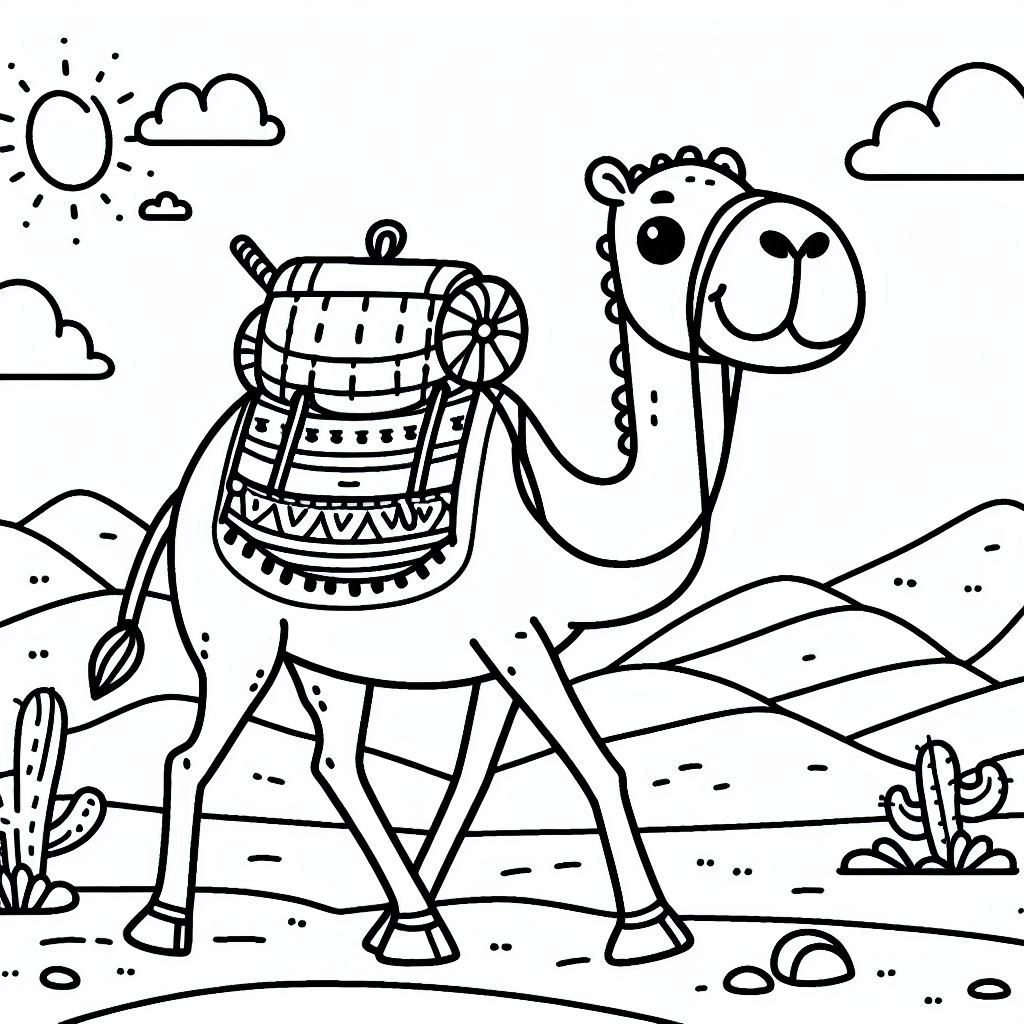 Dibujos para colorear e imprimir Camel