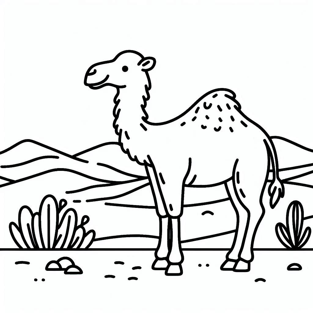 Dibujos para colorear e imprimir Camel