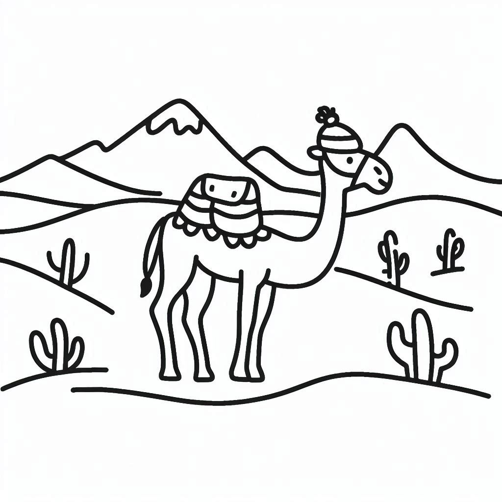 Dibujos para colorear e imprimir Camel