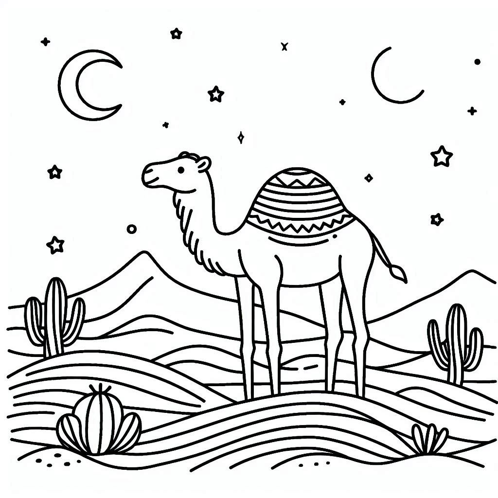 Dibujos para colorear e imprimir Camel