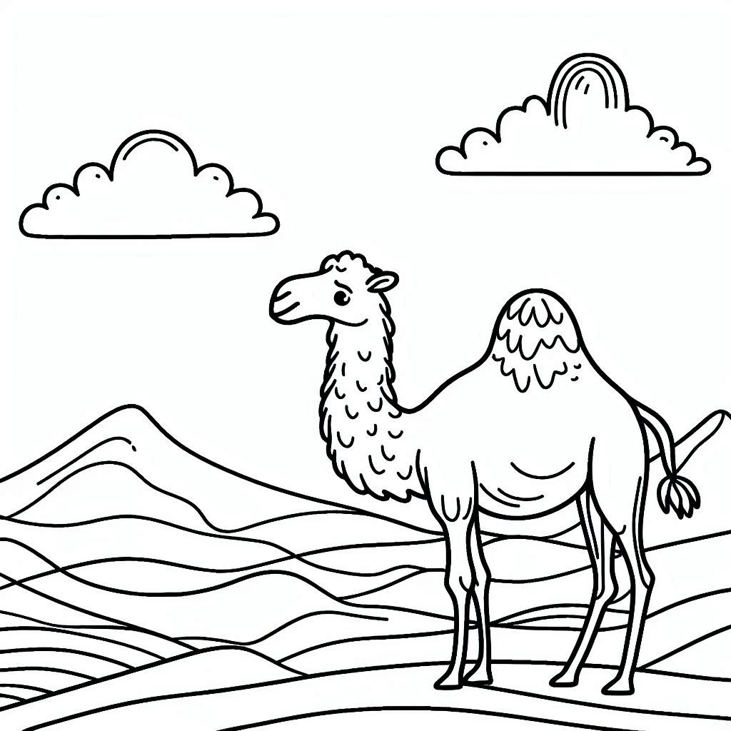 Dibujos para colorear e imprimir Camel