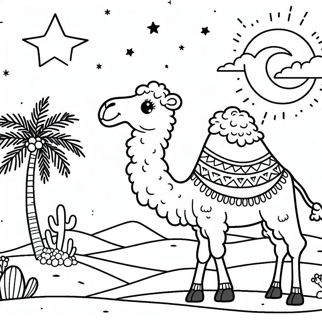 Dibujos para colorear e imprimir Camel