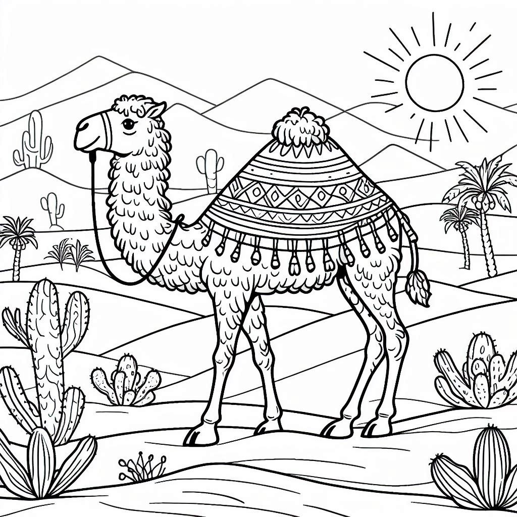 Dibujos para colorear e imprimir Camel