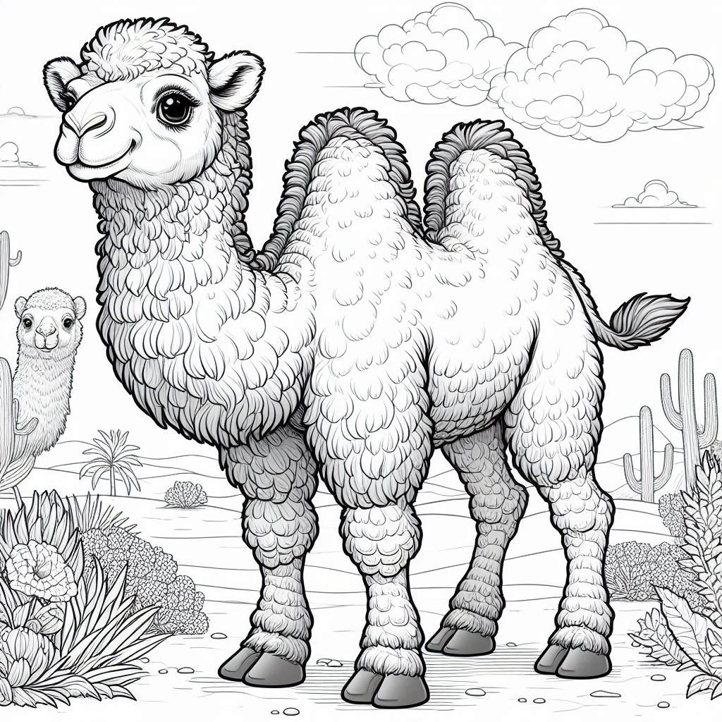 Dibujos para colorear e imprimir Camel