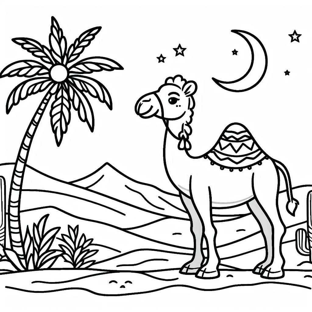 Dibujos para colorear e imprimir Camel