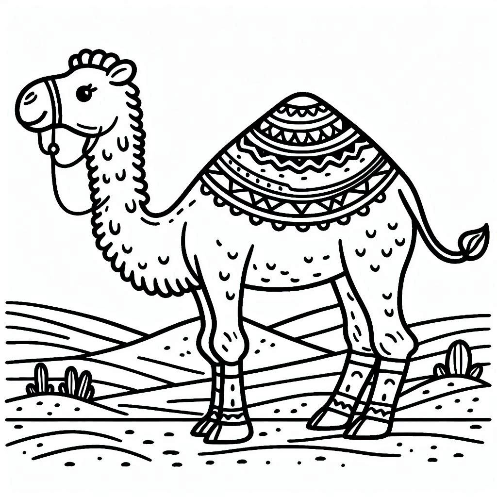 Dibujos para colorear e imprimir Camel