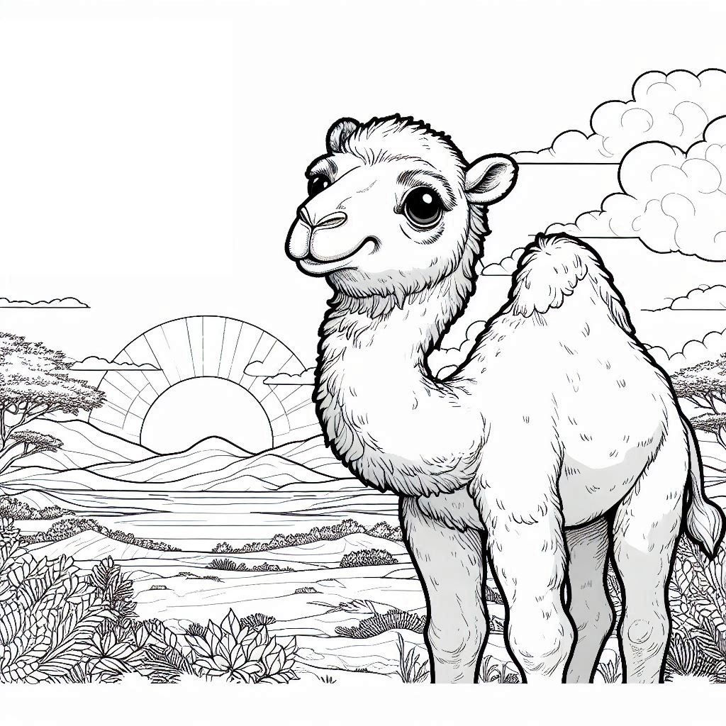 Dibujos para colorear e imprimir Camel