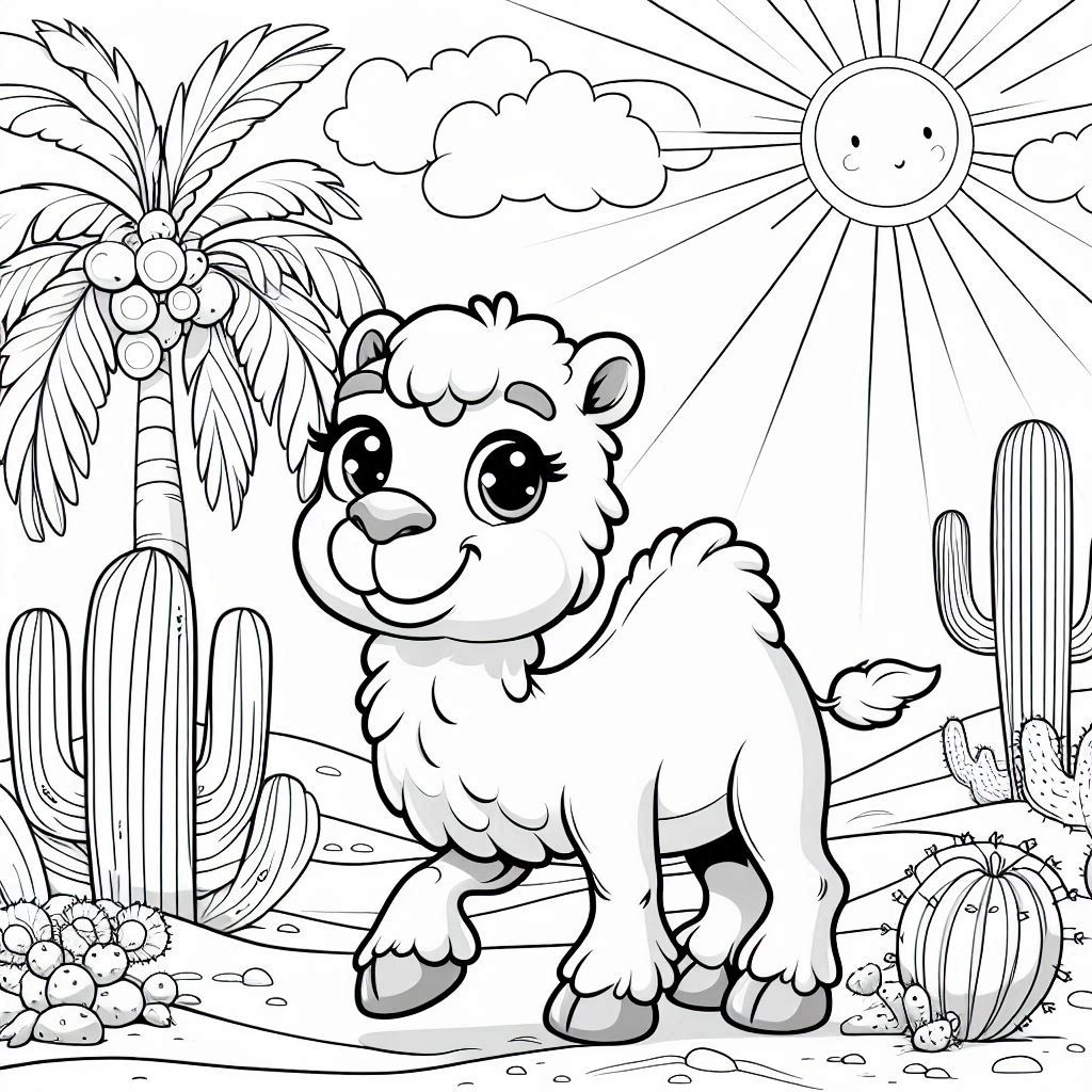 Dibujos para colorear e imprimir Camel