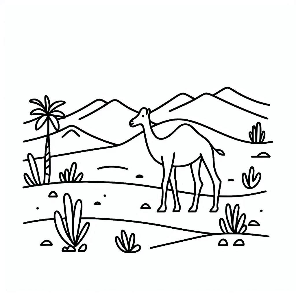 Dibujos para colorear e imprimir Camel