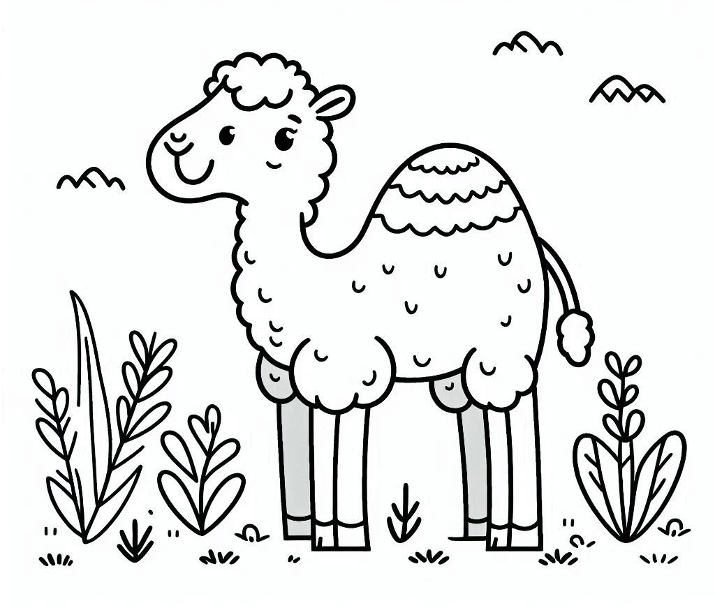 Dibujos para colorear e imprimir Camel