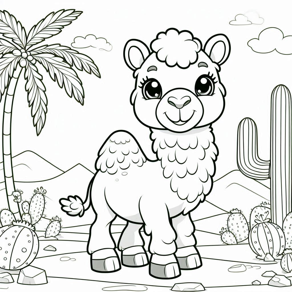 Dibujos para colorear e imprimir Camel