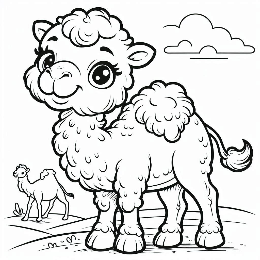 Dibujos para colorear e imprimir Camel