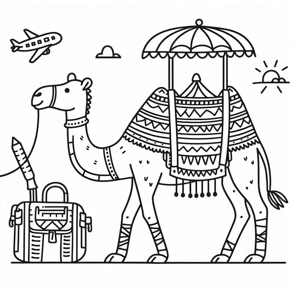 Dibujos para colorear e imprimir Camel