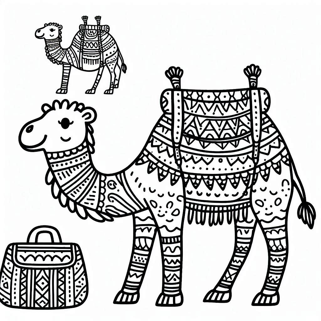 Dibujos para colorear e imprimir Camel