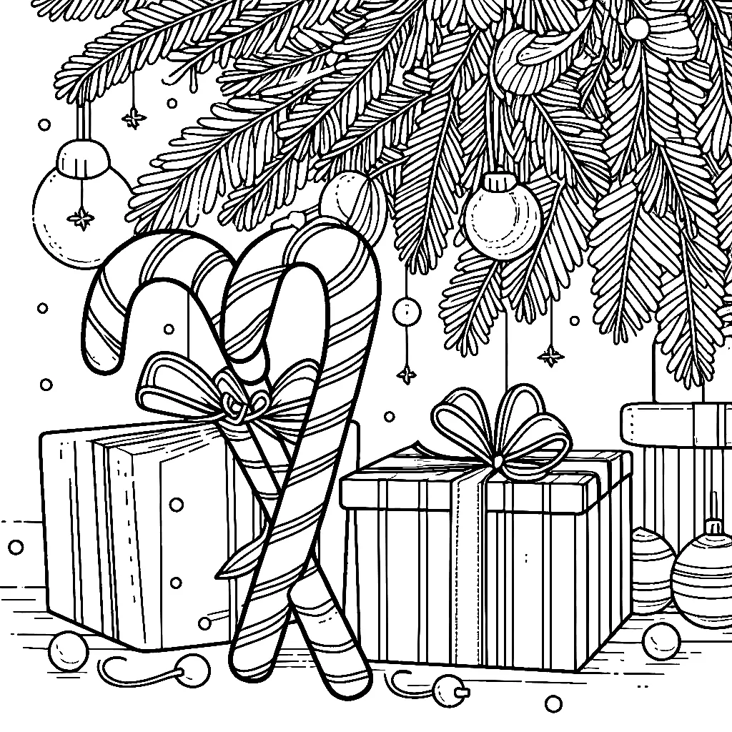 Dibujos para colorear e imprimir Candy Canes