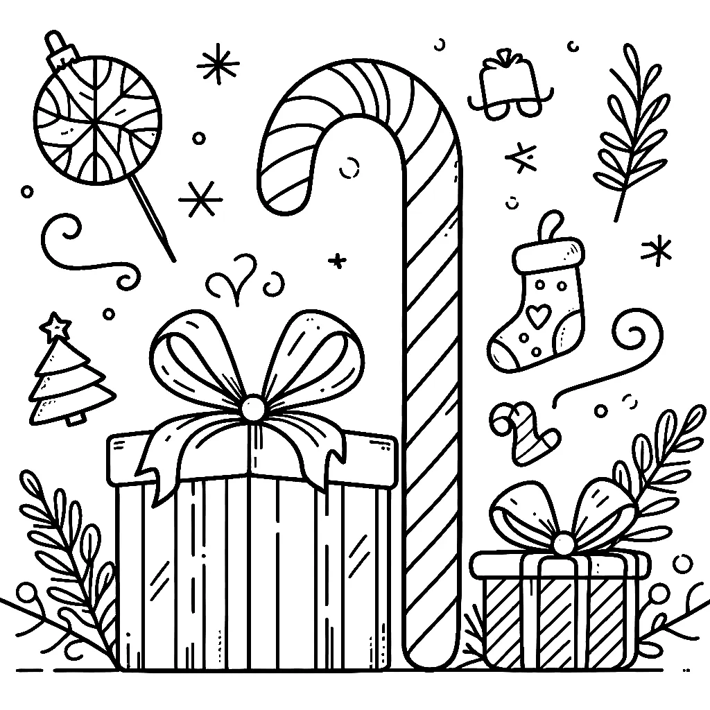 Dibujos para colorear e imprimir Candy Canes