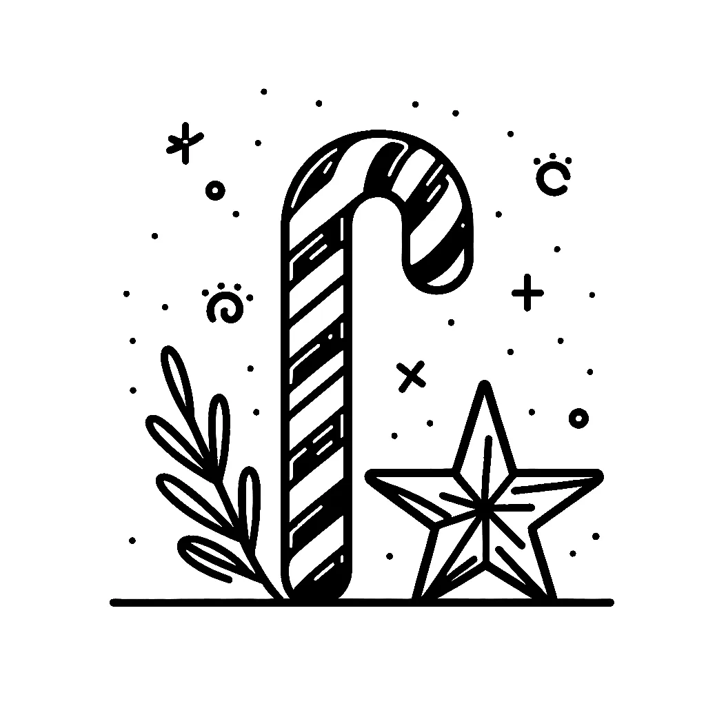 Dibujos para colorear e imprimir Candy Canes