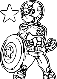 Dibujos para colorear e imprimir Captain America