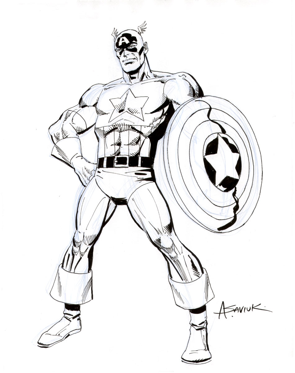 Captain America coloring pages 12