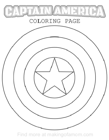 Dibujos para colorear e imprimir Captain America