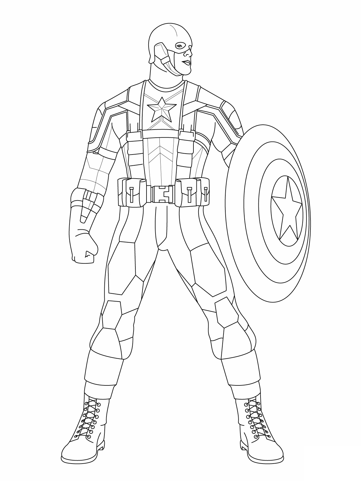 Dibujos para colorear e imprimir Captain America