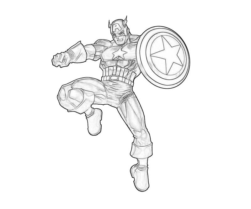 Dibujos para colorear e imprimir Captain America