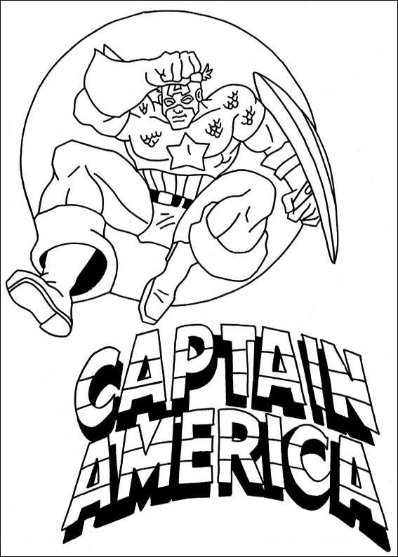 Dibujos para colorear e imprimir Captain America