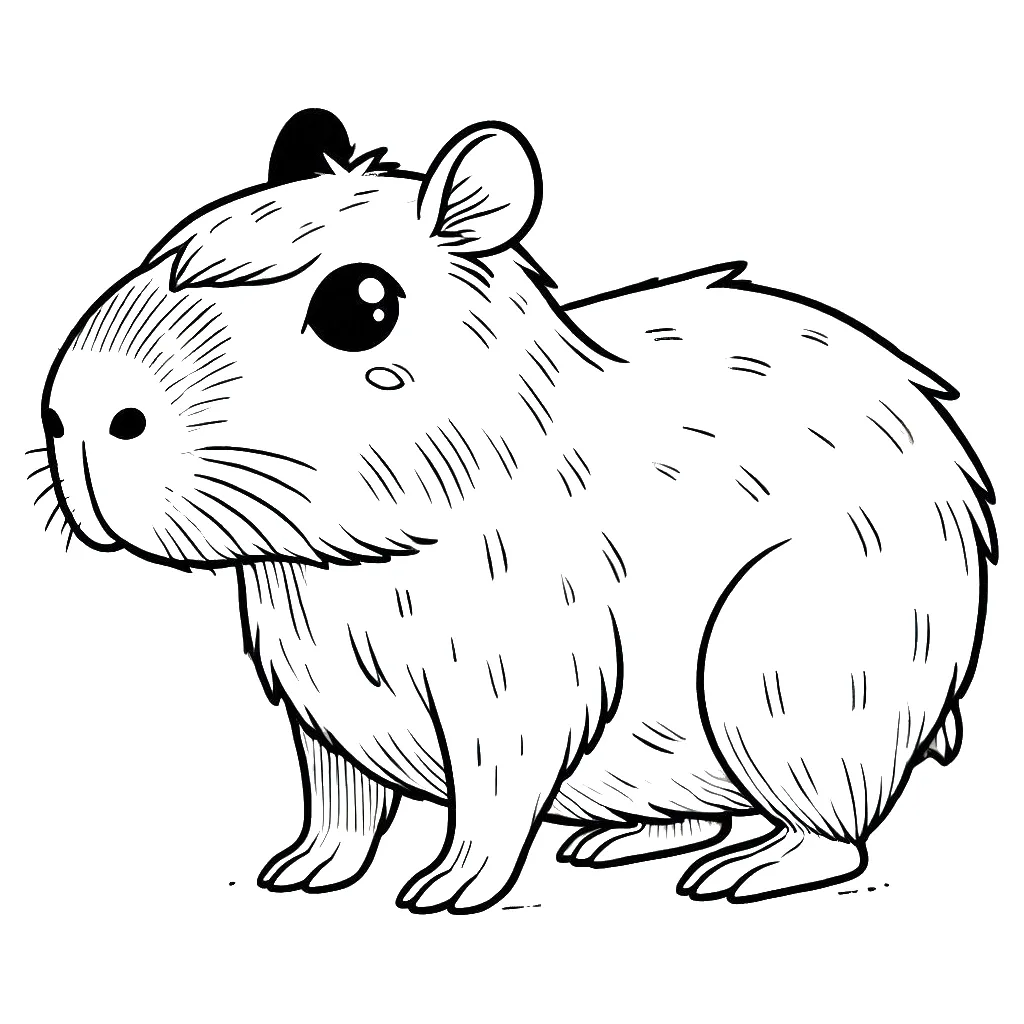 Dibujos para colorear e imprimir Capybara