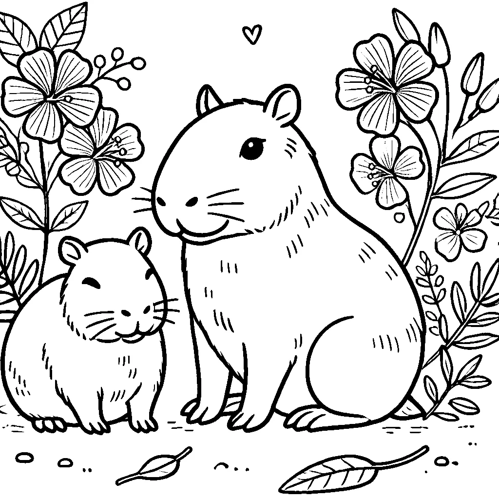 Dibujos para colorear e imprimir Capybara