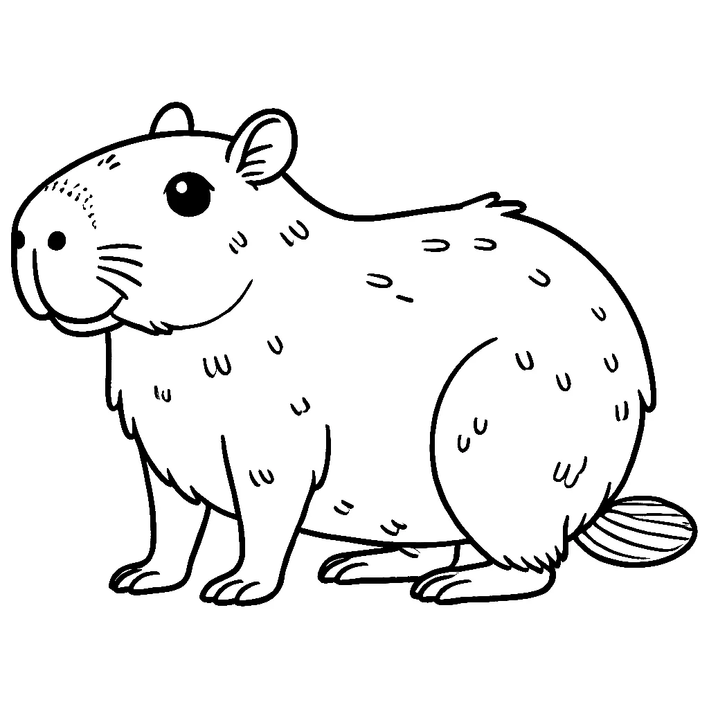 Dibujos para colorear e imprimir Capybara