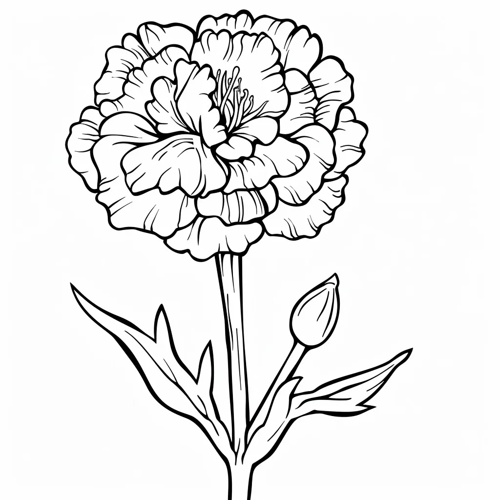 Dibujos para colorear e imprimir Carnation